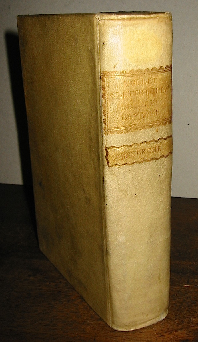 (Abate) Nollet Saggio intorno all'elettricità  dei corpi... 1747 in Venezia presso G. Pasquali